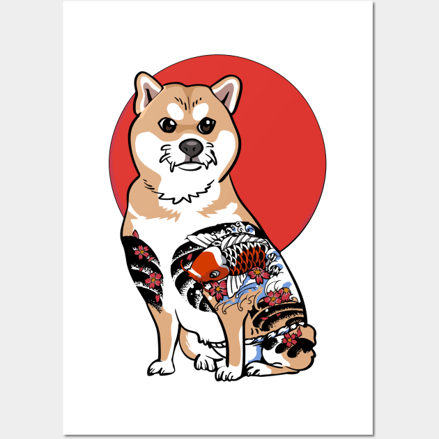 Yakuza Shiba Inu Wall Art by huebucket